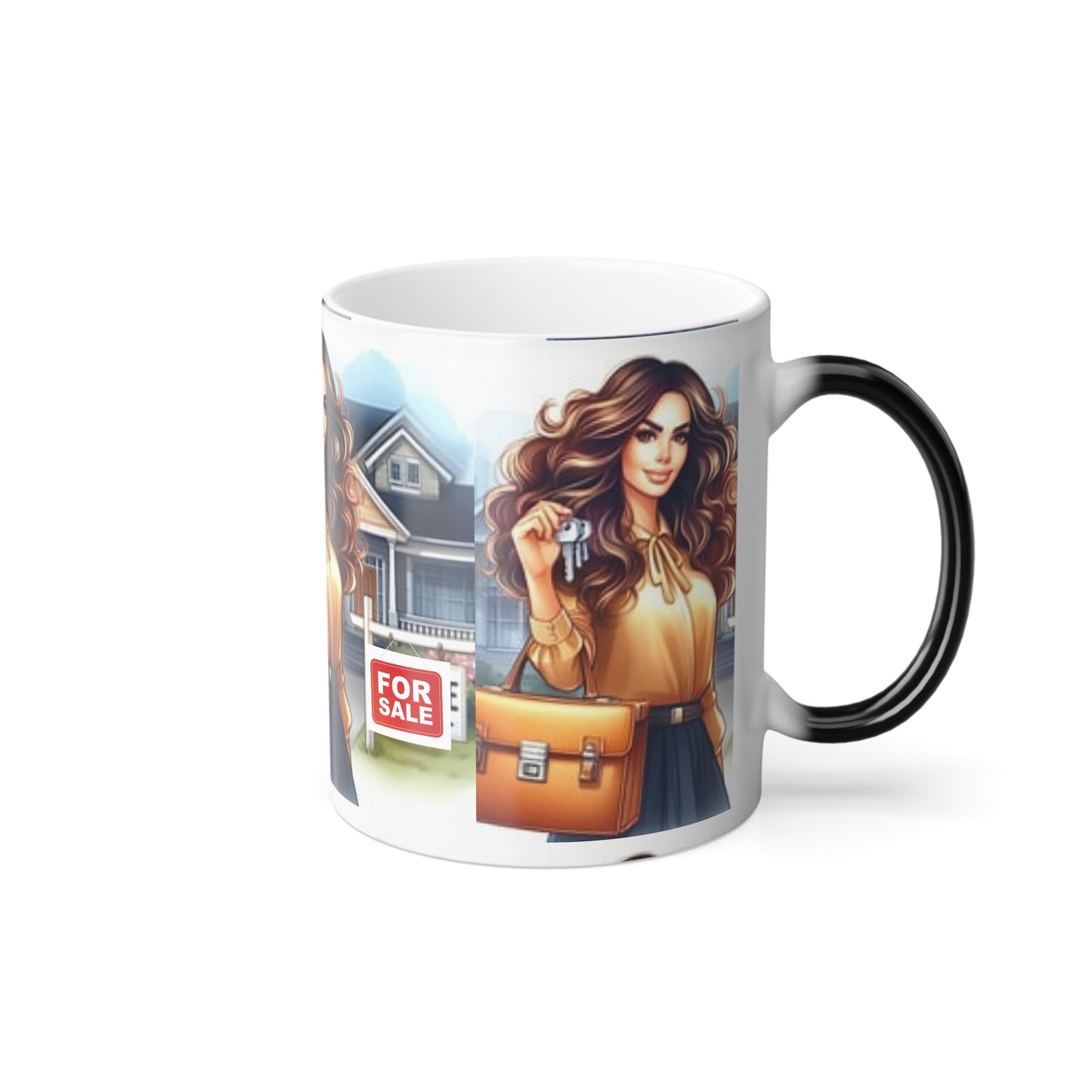 Caffeine & Closings: Fueling the Real Estate Dream | Color Morphing Mug, 11oz