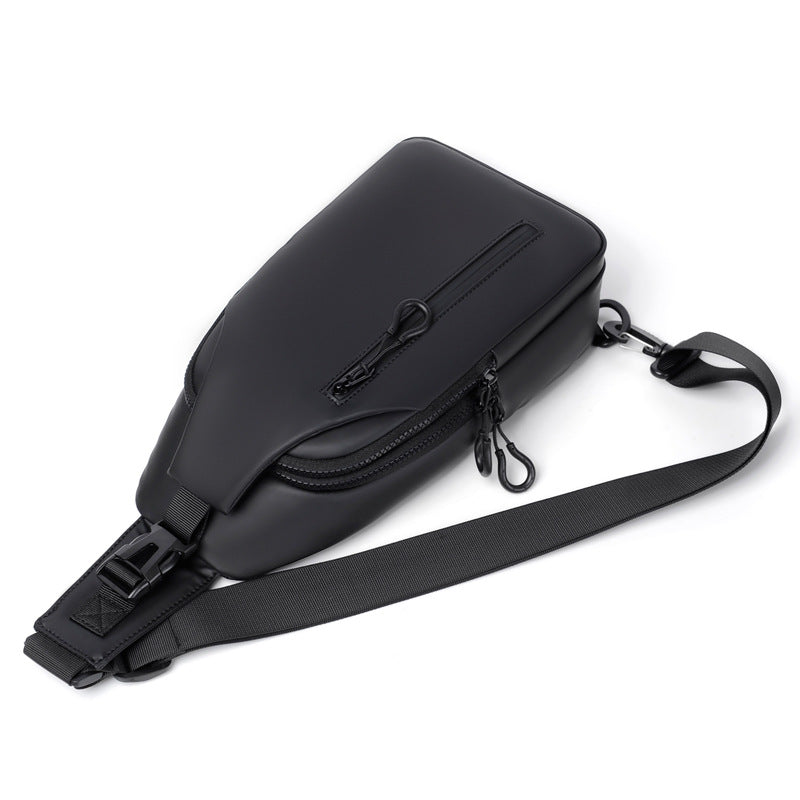 Black Sling Crossbody Backpack Shoulder Bag For Chest Bag
