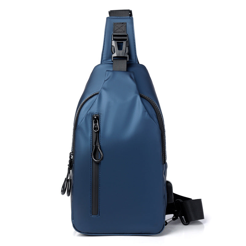 Black Sling Crossbody Backpack Shoulder Bag For Chest Bag