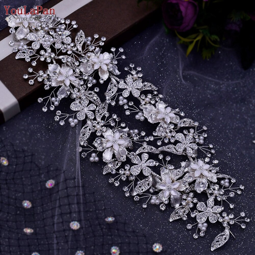 Wedding Tiara Headdresses for Bridal Headband Wedding Hair Accessories Luxury Rhinestone Bride Headwear
