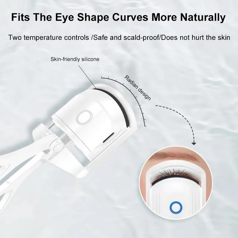 Effortless Elegance: Portable Electric Heated Eyelash Curler for Long-Lasting Curls and Defined Lashes – Your Go-To Thermal Makeup Tool