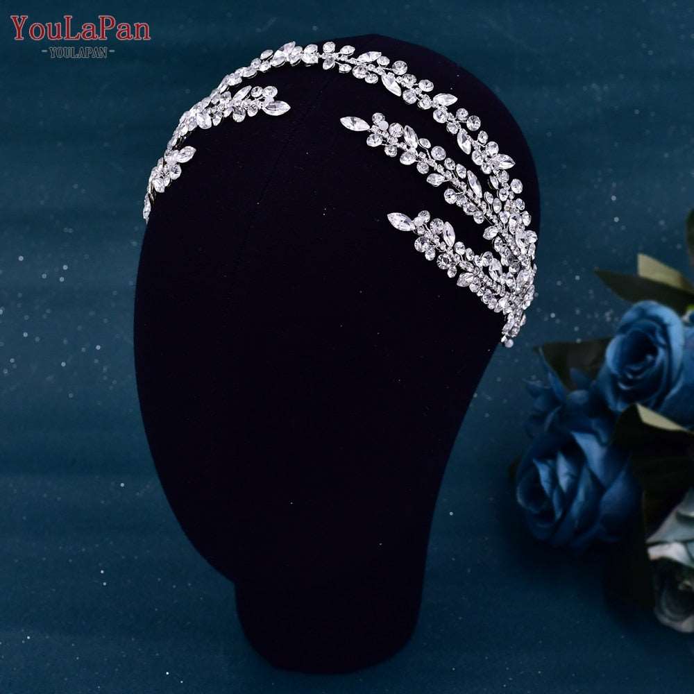 Fashion Woman Headband Rhinestone Bridal Headpiece Wedding Hair Accessories Bride Tiara Pageant Headdresses