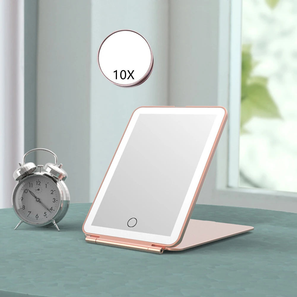 LED Light Makeup Dressing Mirror with 72 Bulbs and Touch Screen 10 X With 3 Colors