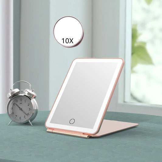 LED Light Makeup Dressing Mirror with 72 Bulbs and Touch Screen 10 X With 3 Colors