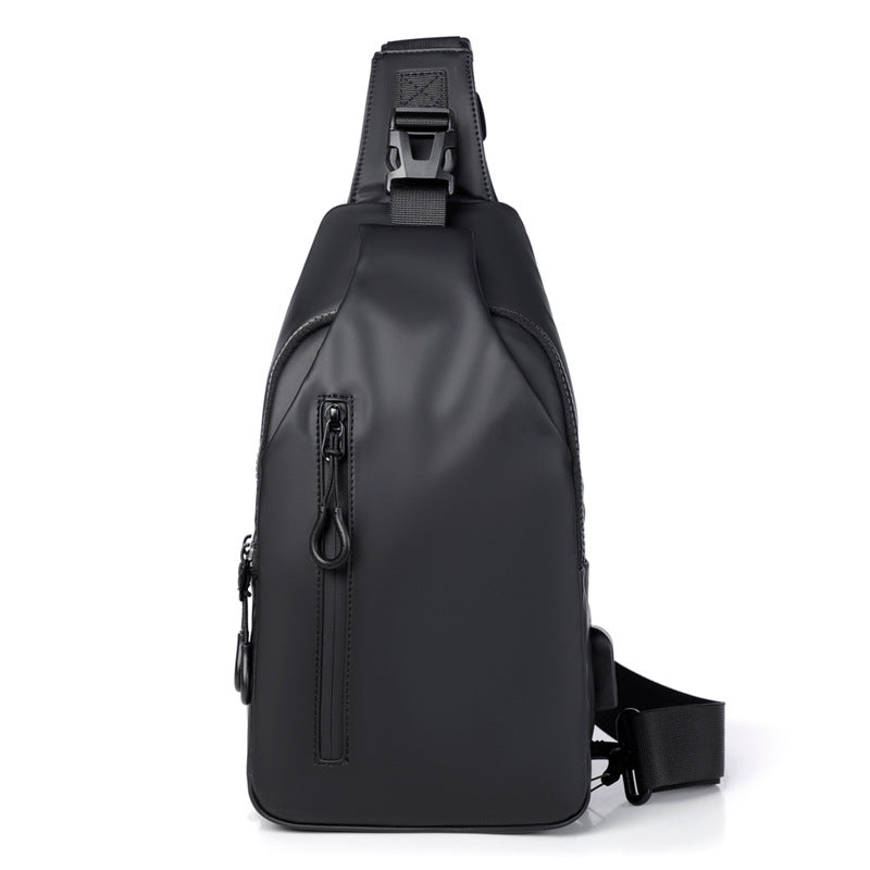Black Sling Crossbody Backpack Shoulder Bag For Chest Bag