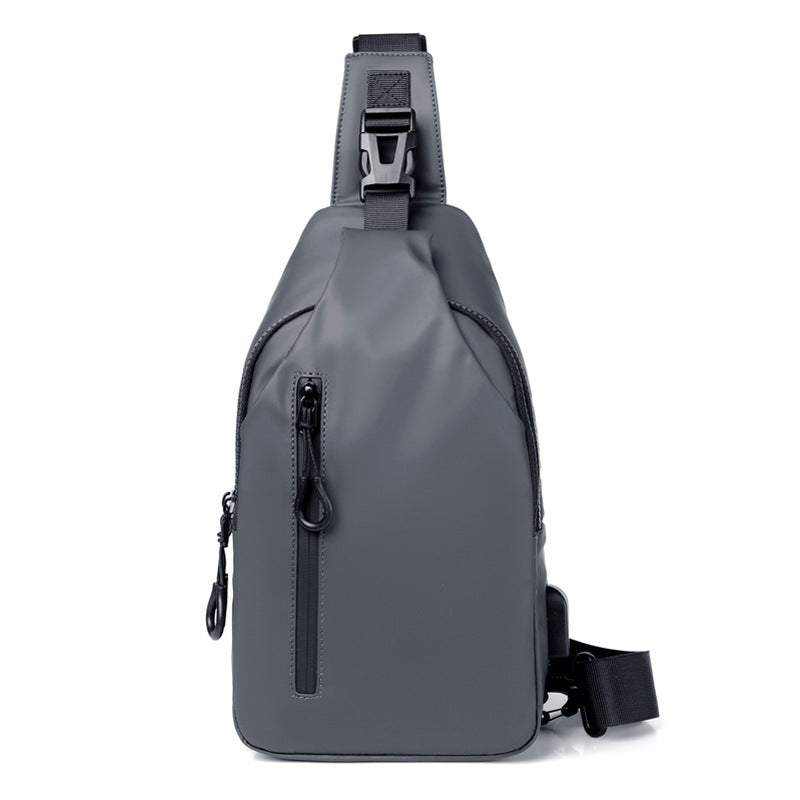 Black Sling Crossbody Backpack Shoulder Bag For Chest Bag