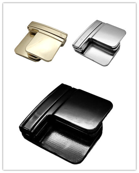 Folding invisible elastic belt buckle