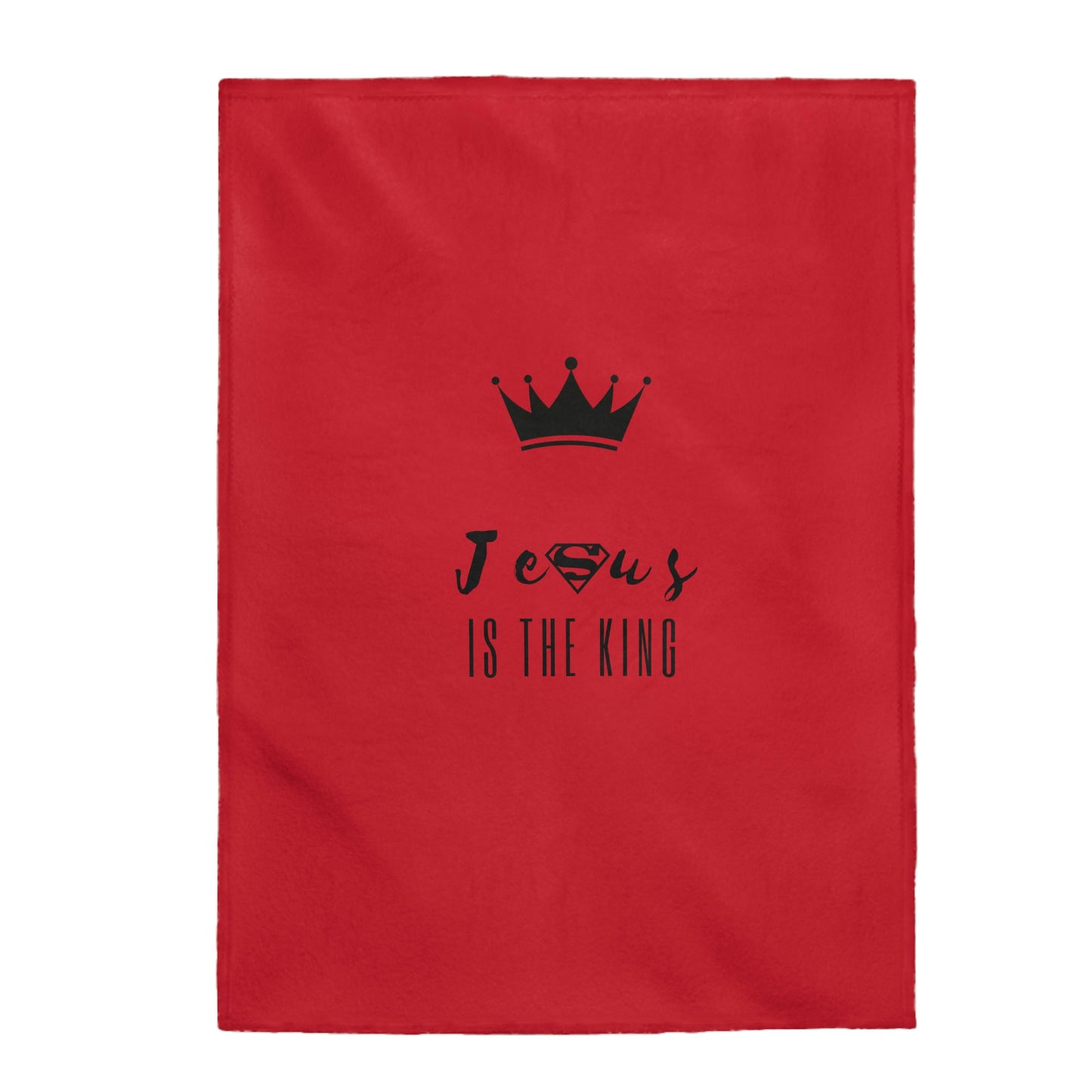 Velveteen Plush Blanket Jesus is the King