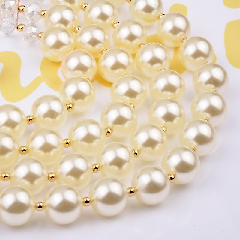 Necklace crystal pearl Necklace Earring set