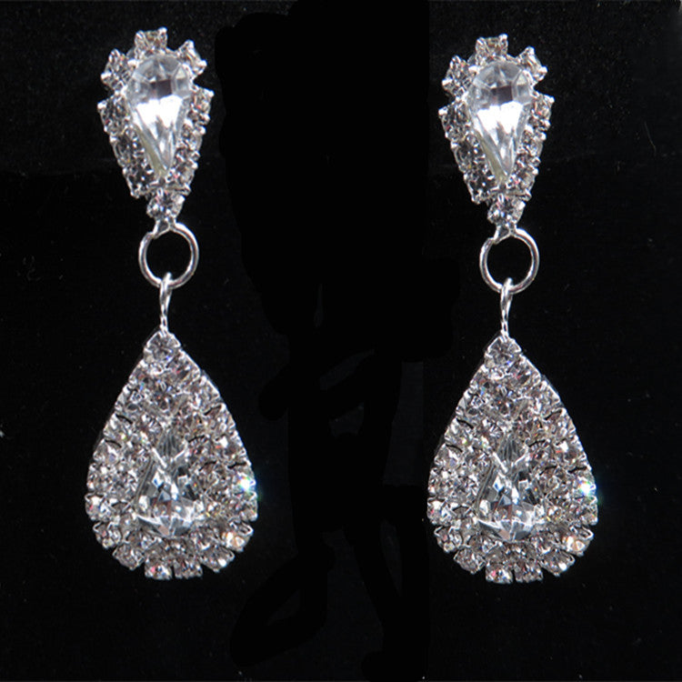 Bride Wedding Accessories Earrings Set | Elegant Drop Necklace Set