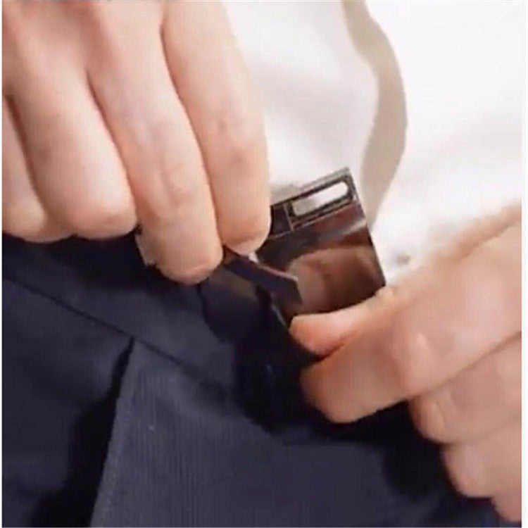 Folding invisible elastic belt buckle