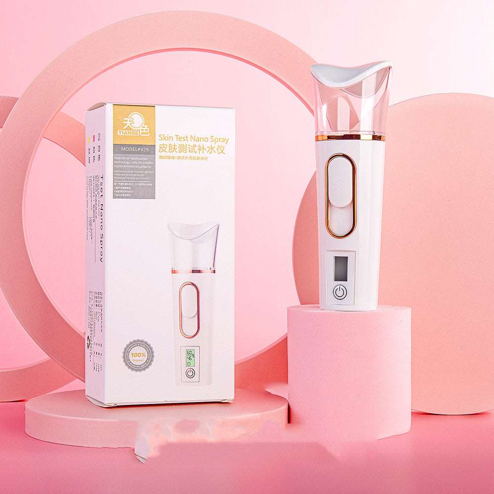 Home Rechargeable Water Replenishing Instrument Steamed Face Sprayer Facial Mister Mini Face Steamer