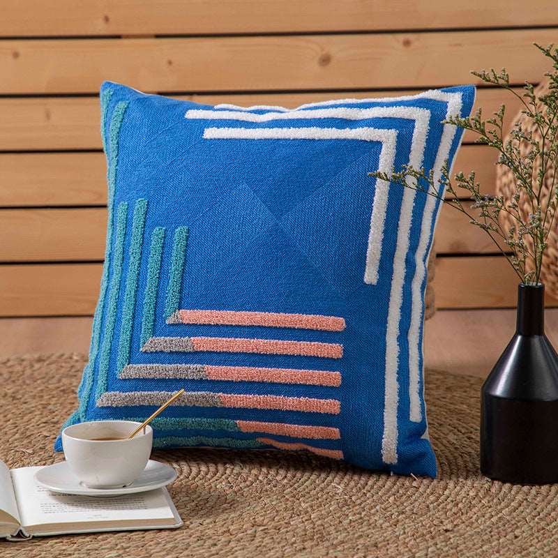 Bohemian Embroidered Throw Pillow Cushion Cover