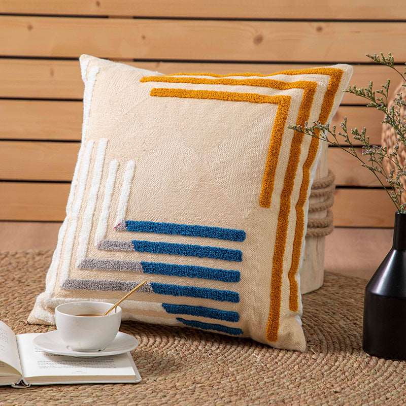 Bohemian Embroidered Throw Pillow Cushion Cover