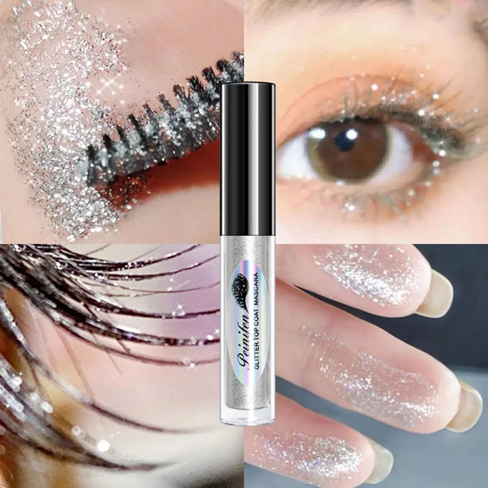 Sparkling Diamond Glitter Mascara Waterproof Curling Eyelash Shiny Eyebrow