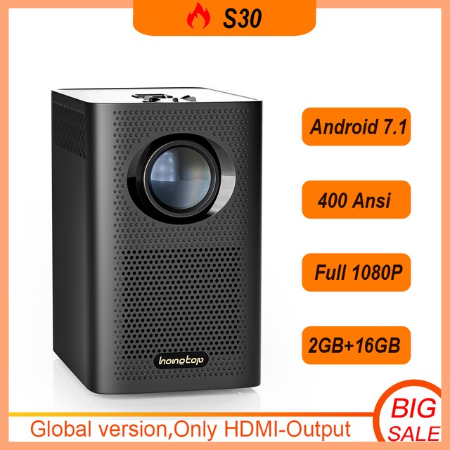 Experience Cinema Magic Anywhere with the Global Version S30 Mini 4K Projector| Full HD 1080P | LED, Bluetooth, WiFi | Portable Projector