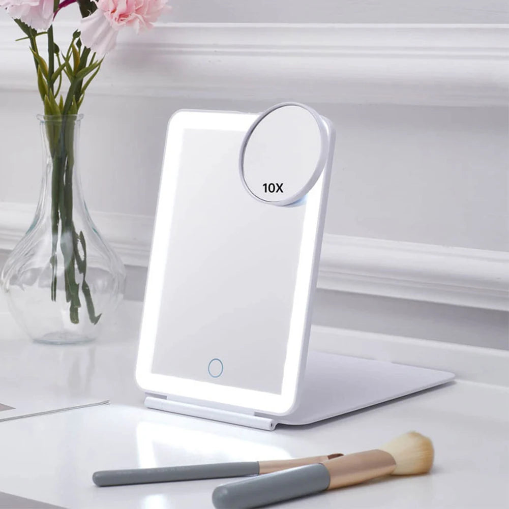 LED Light Makeup Dressing Mirror with 72 Bulbs and Touch Screen 10 X With 3 Colors