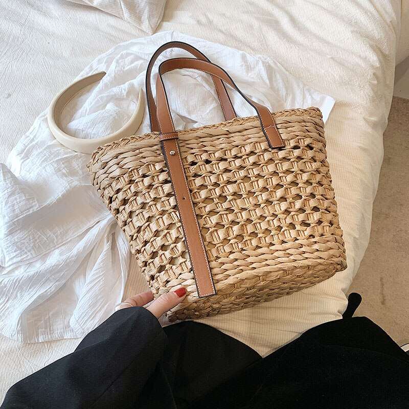 Embrace the Bohemian Women Weave Straw Tote Bag 2023 Summer Travel Beach Shoulder Bags Lady Weave Handbag Rattan Tote Bags