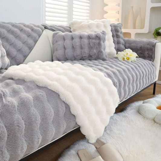 Elegant & Stylish Plush Sofa Padded Plush Cushion Sofa Cover