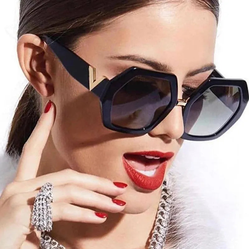 2023 Designer Hexagon Sunglasses - Oversized Eyewear for Women with a Bold Fashion Statement