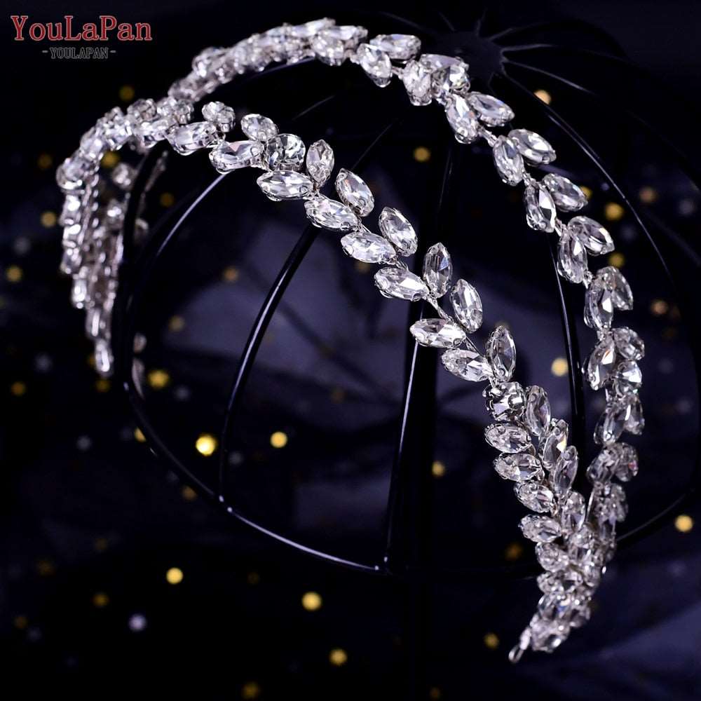 Fashion Woman Headband Rhinestone Bridal Headpiece Wedding Hair Accessories Bride Tiara Pageant Headdresses