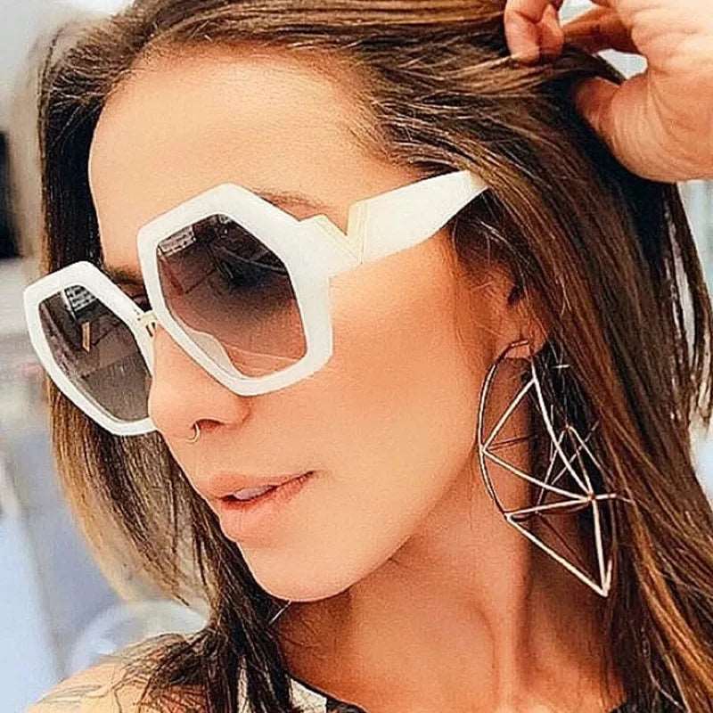 2023 Designer Hexagon Sunglasses - Oversized Eyewear for Women with a Bold Fashion Statement