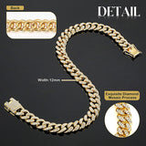 Luxury Diamond Dog Cuban Chain Collar | Secure Buckle | Pet Necklace Jewelry Accessories
