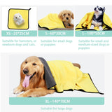 Quick-Drying Dog and Cat Towels | Soft Fiber Towels | Absorbent Bath Towel | Pet Bathrobe | Convenient Cleaning Towel | Dog Accessories