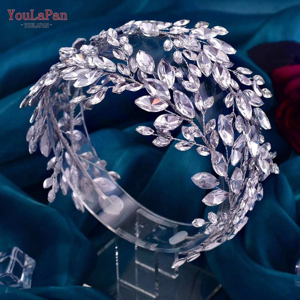 Fashion Woman Headband Rhinestone Bridal Headpiece Wedding Hair Accessories Bride Tiara Pageant Headdresses