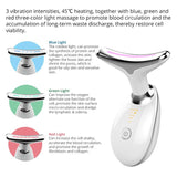 LED EMS Thermal Neck Lifting and Tighten Massager  LED Photon Face Beauty Device for Woman  Microcurrent Wrinkle Remover