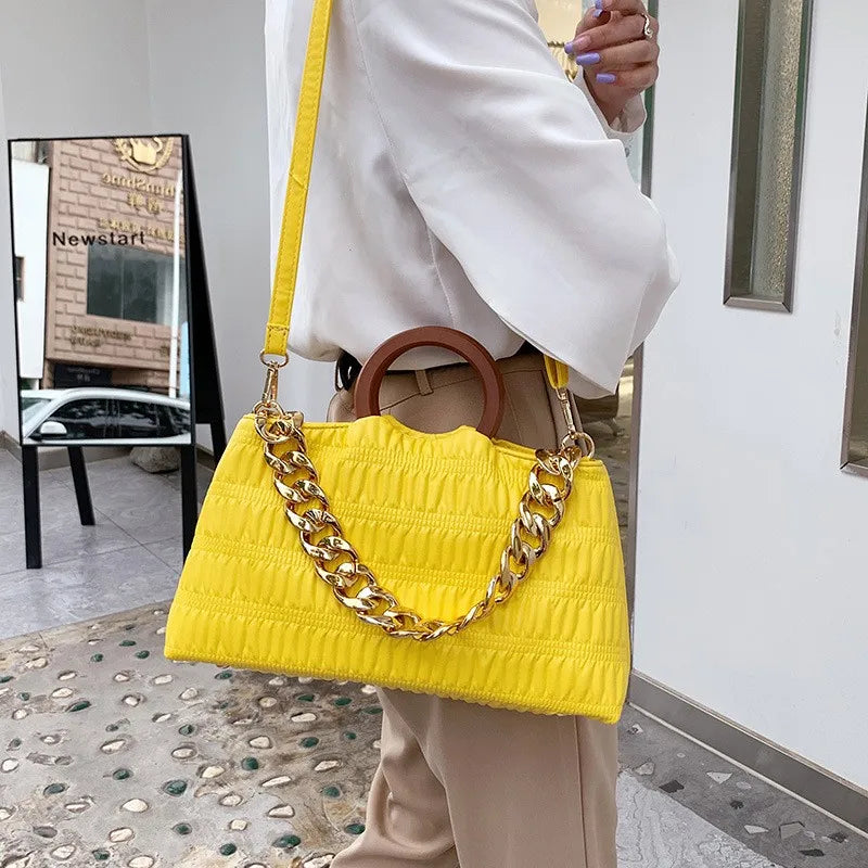 Luxury Shoulder Bags for Women-Designer Yellow Handbag - Luxury Shoulder Bags 2023