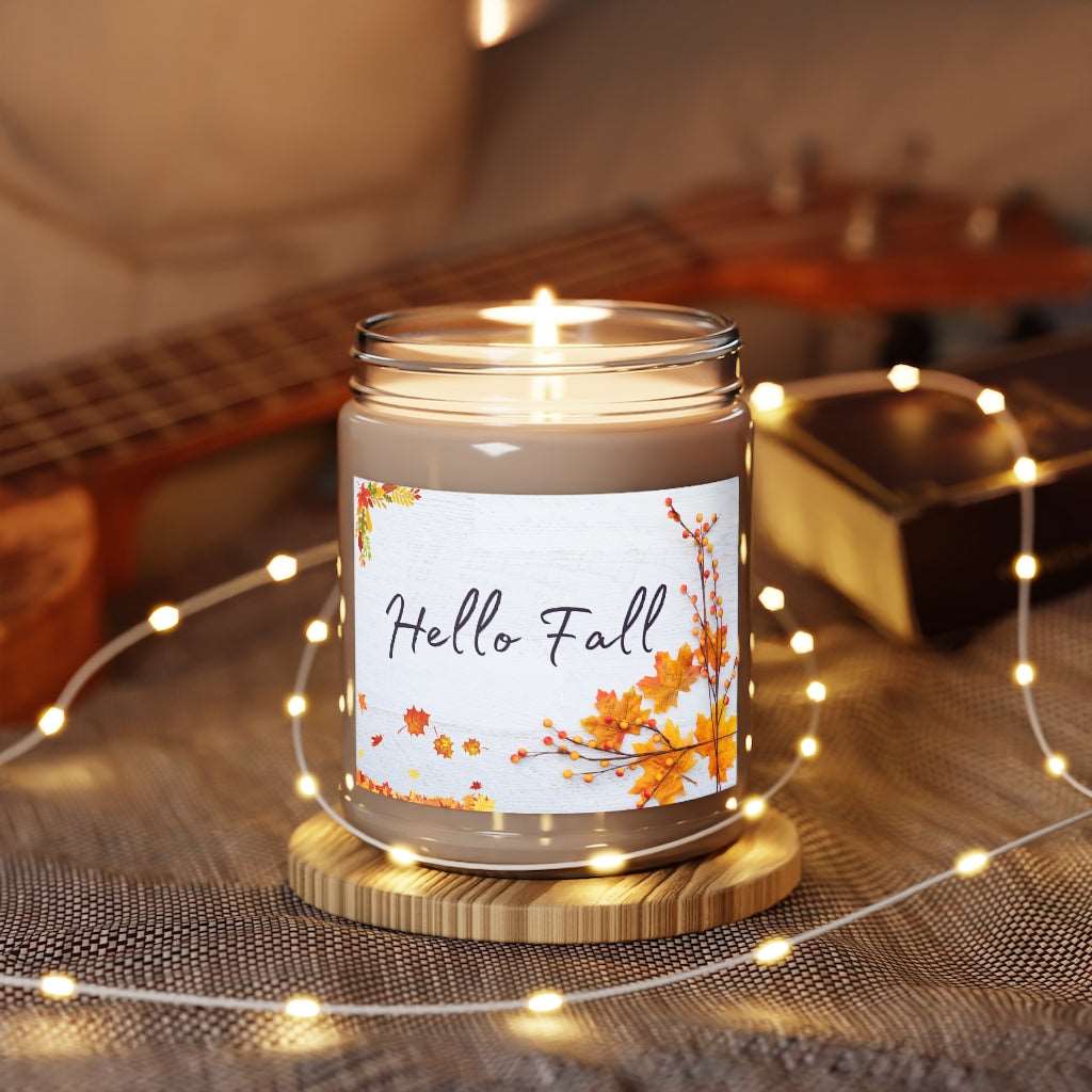 Aromatherapy 'Hello Fall' Scented Candle | 7.5 oz | Relaxing and Inspiring Fragrance