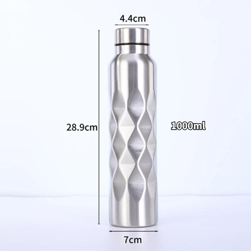 1000Ml Water Bottles Single Wall Stainless Steel Gym Outdoor Creative Portable Beer Drink Bottle