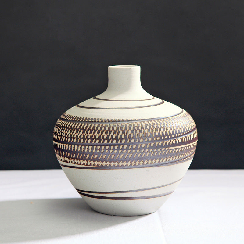 Vintage ceramic vase hand crafted