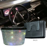 Rhinestone Car Trash Can | Bling Car Trash Container for Glamorous Rides