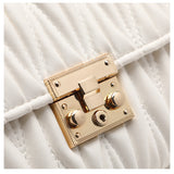 White and Black Women's Cute Style PU Purse with Chain | Fashionable Handbag