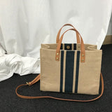 Stylish Shoulder Durable Canvas Bag with Zipper Detail