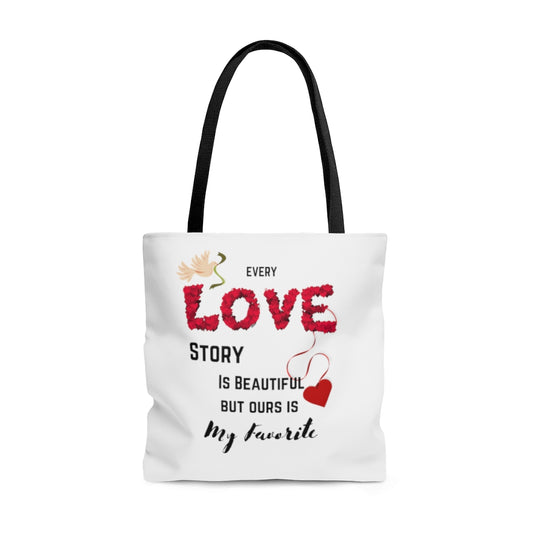 Bride Tote Bag/ Love Story Print