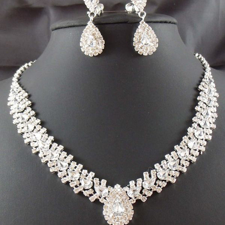 Bride Wedding Accessories Earrings Set | Elegant Drop Necklace Set