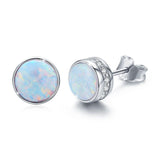 Opal Stud Earrings 925 Sterling Silver Earrings Jewelry
