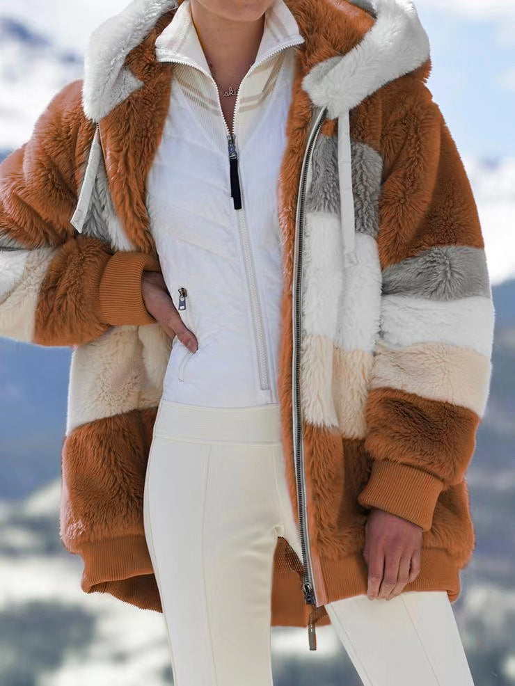 Winter Thick Warm Teddy Coat Woman Lapel Long Sleeve Fluffy Hairy Fake Fur Jackets Female Button Pockets Zipper Overcoat