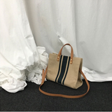 Stylish Shoulder Durable Canvas Bag with Zipper Detail