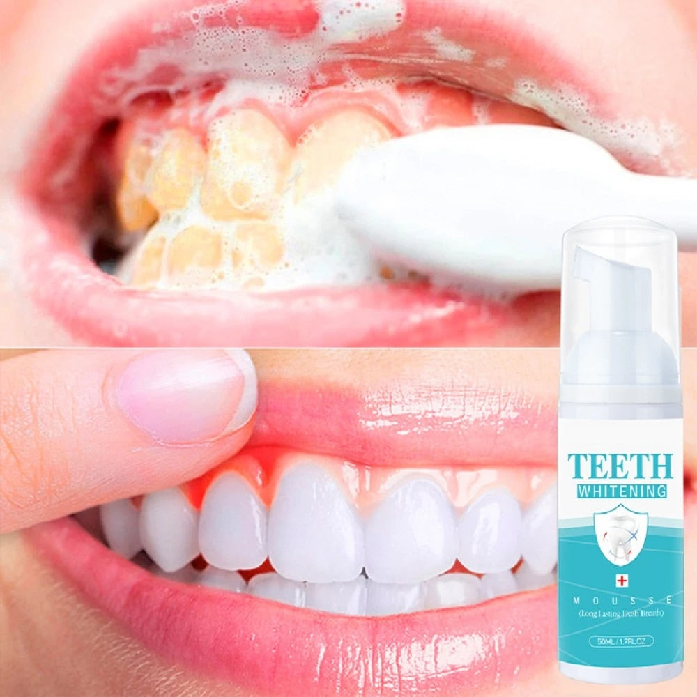 Mousse Foam Toothpaste Deep Cleansing Whitening Fresh Breath Dissolve Tooth Stains Clean Beauty Health Maquiagem