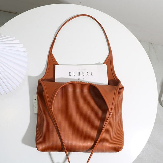 Chic Casual Pleated Style Tote Bag | Stylish & Practical