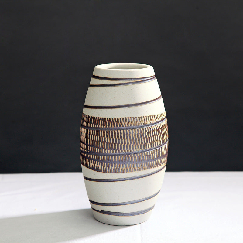 Vintage ceramic vase hand crafted