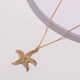 Shell Necklace Pendant Multi-layer Necklace Metal Sea Star Pendant Sea Star Pendant