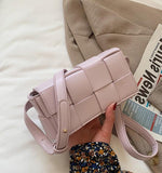 Women's All-match Solid Color Diagonal Woven Bag