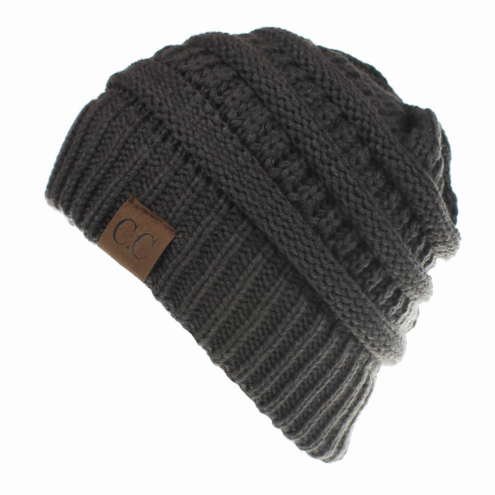 Warm Winter Woolen Beanie with open ponytail, Cute and Stylish!