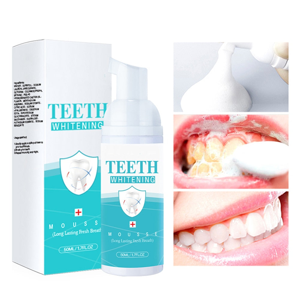 Mousse Foam Toothpaste Deep Cleansing Whitening Fresh Breath Dissolve ...