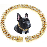 Luxury Diamond Dog Cuban Chain Collar | Secure Buckle | Pet Necklace Jewelry Accessories